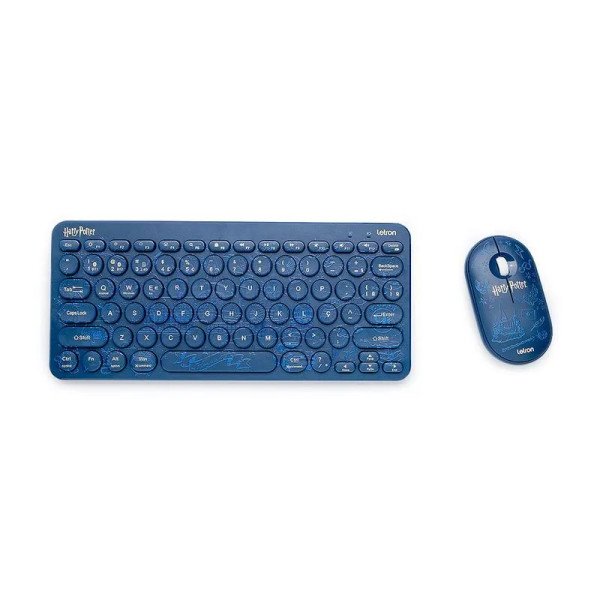 COMBO TECLADO E MOUSE WIRELESS E BLUETOOTH HARRY POTTER LETRON