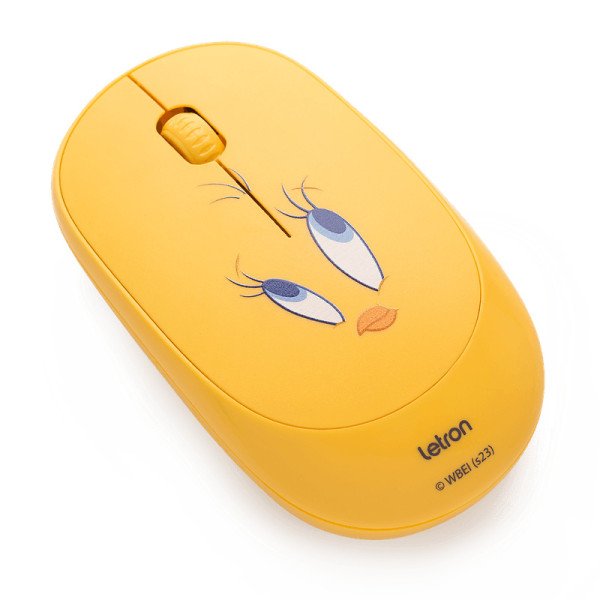 MOUSE SEM FIO LOONEY TUNES PIU PIU 3 BOTOES 1000DPI 1709 LETRON