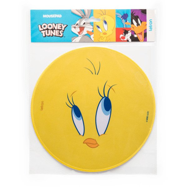 MOUSE PAD LOONEY TUNES PIU PIU REDONDO 23CM BLISTER C/1 UND LETRON