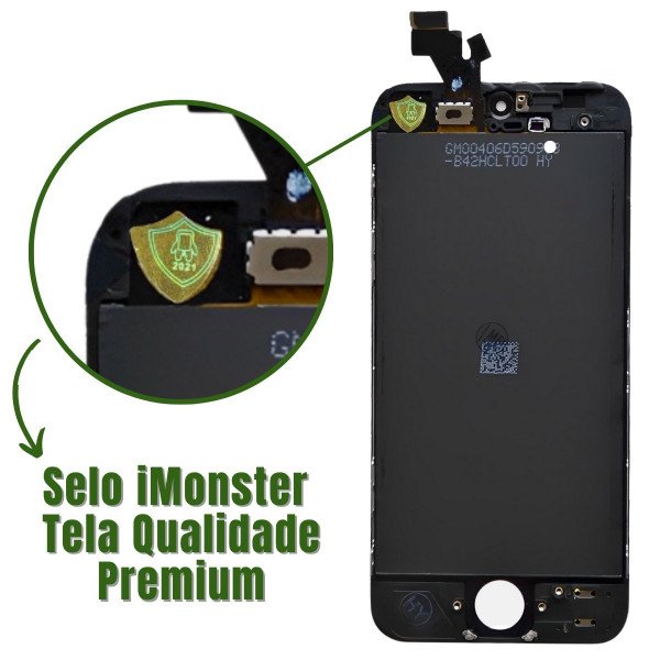 Serviço Troca de Tela screen display Lcd 4.0 iPhone 5 - Assistência Smart - iMonster Original em até 36h