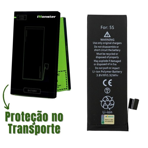 Serviço Troca de Bateria iPhone 5S - Assistência Smart - iMonster Original em até 36h