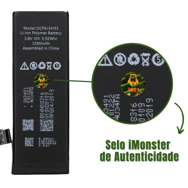 Bateria iMonster Original Compatível com iPhone 5S Bateria iMonster Original Compatível com iPhone 5S