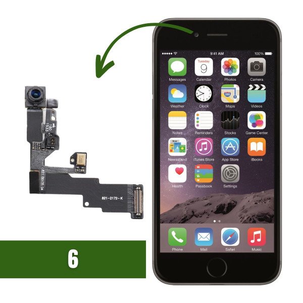 Câmera frontal com sensor compatível com iPhone 6 6G