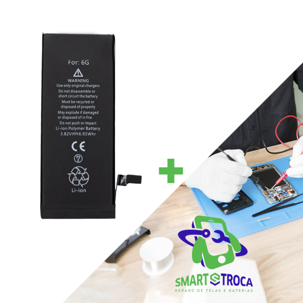 Serviço Troca de Bateria iPhone 6 6G - Assistência Smart - iMonster Original em até 36h