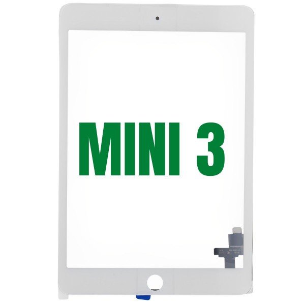 Vidro com touch screen compatível com iPad Mini 3 branco