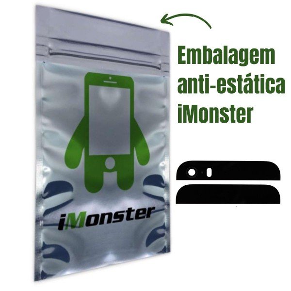 Lente da Câmera traseira compatível com iPhone 5S preto Lente da Câmera traseira compatível com iPhone 5S preto