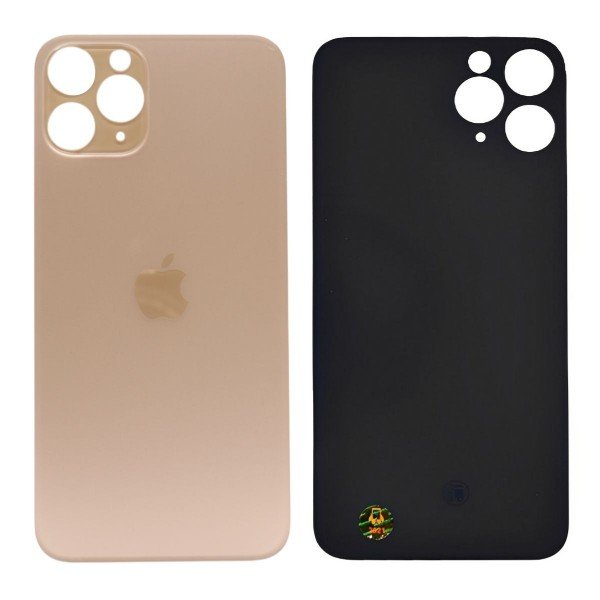 Tampa vidro Traseiro compatível com iPhone 11 Pro dourado