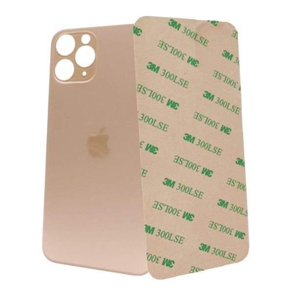 Tampa vidro Traseiro compatível com iPhone 11 Pro dourado
