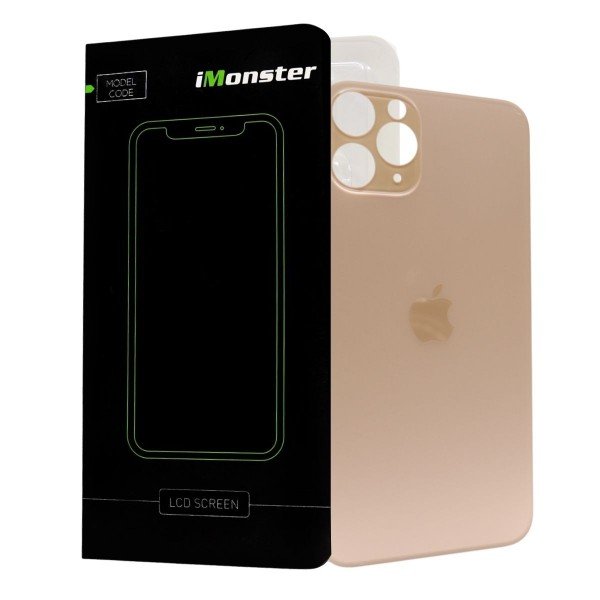 Tampa vidro Traseiro compatível com iPhone 11 Pro dourado