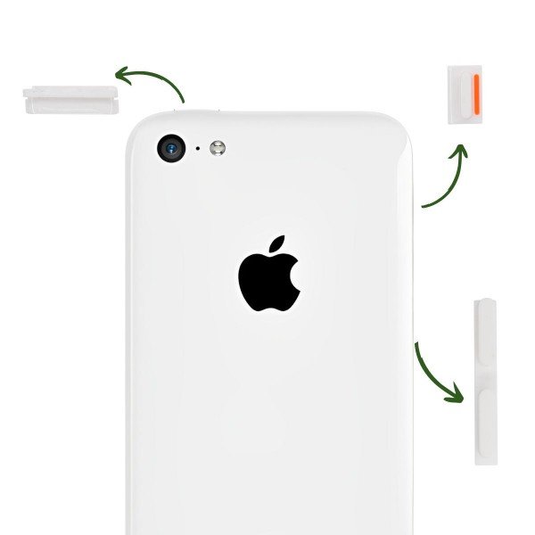 Flex do botão power compatível com iPhone 5C branco