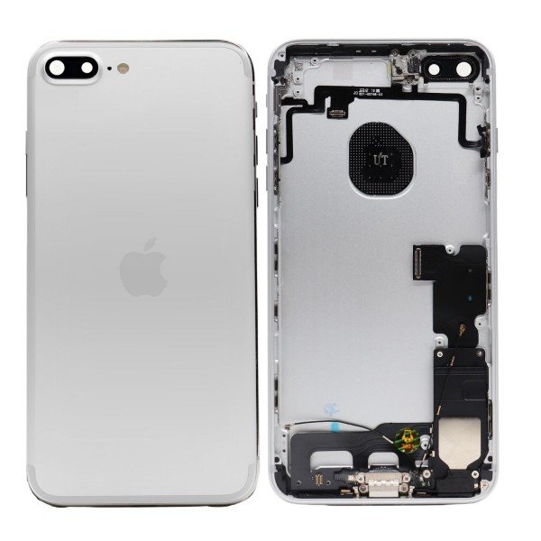 Carca&ccedil;a tampa traseira compat&iacute;vel com iPhone 7 Plus prata