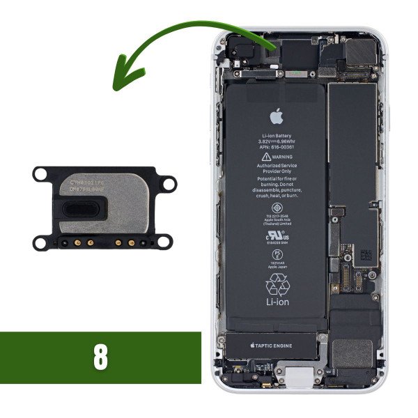Auto falante auricular receiver compatível com iPhone 8 8G