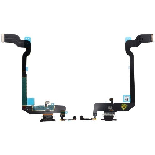 Flex Conector de carga compatível com iPhone XS preto