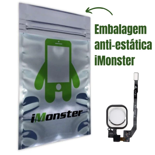 Botão home início compatível com iPhone 5S e SE branco