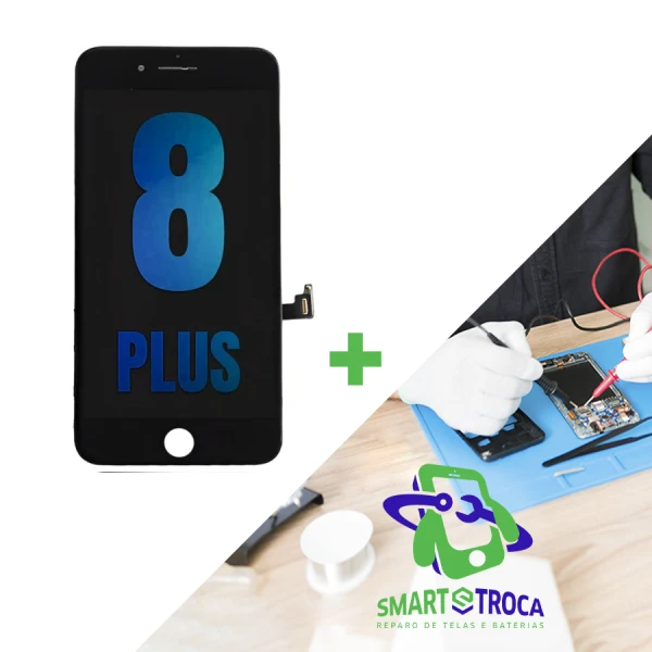 Serviço Troca de Tela display Lcd 5.5 iPhone 8 Plus - Assistência Smart - iMonster Original em até 36h