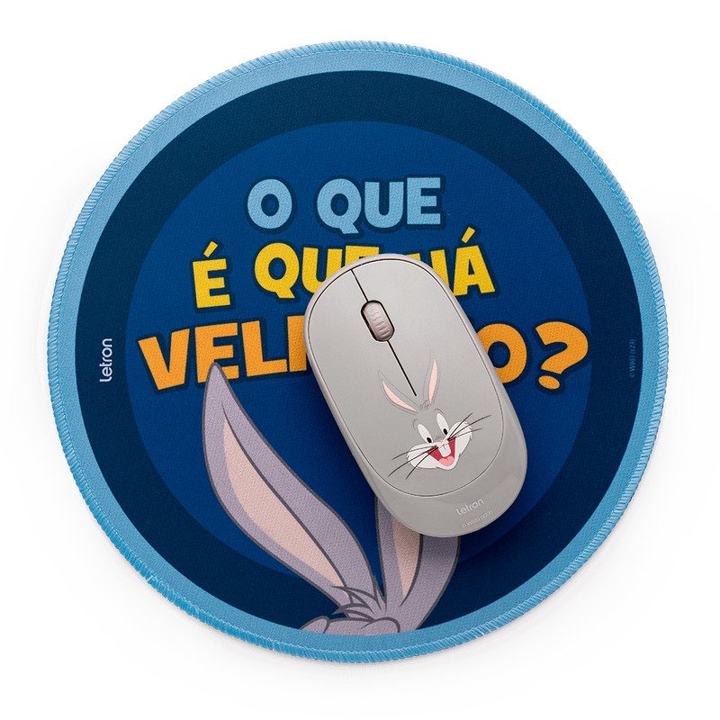 MOUSE SEM FIO LOONEY TUNES PERNALONGA 3 BOTOES 1000DPI 1709 LETRON